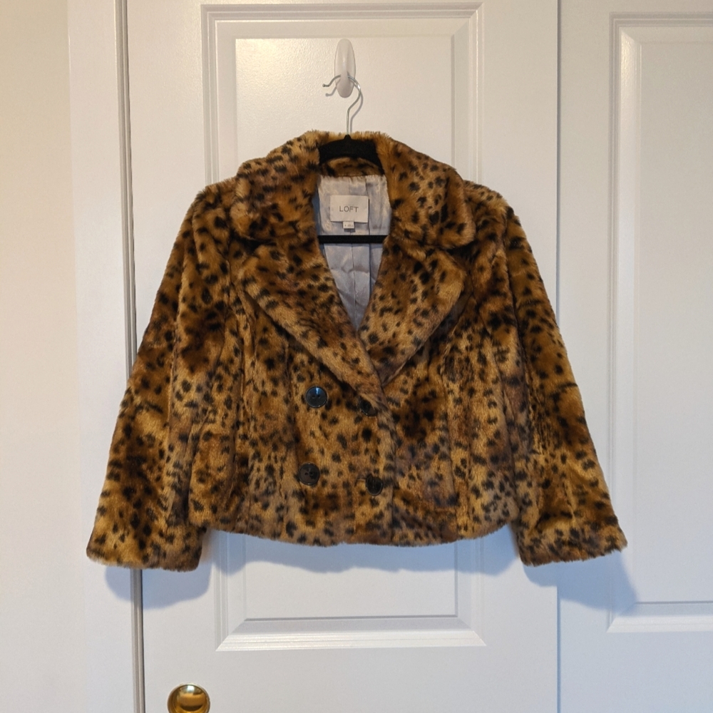 Ann Taylor Loft Faux Fur Jacket